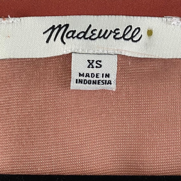 Madewell Women’s Velvet Tulip Flutter Short Sleeve Burnt Orange Ruffle Top Sz XS - Picture 7 of 7